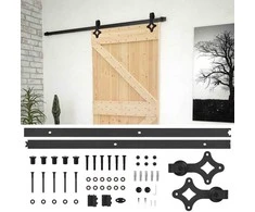 Slankios durys Natūrali ir juoda 80 x 210 cm