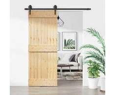 Slankios durys Natūrali ir juoda 80 x 210 cm
