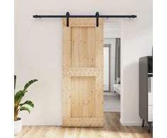 Slankios durys Natūrali ir juoda 80 x 210 cm