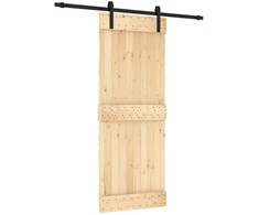 Slankios durys Natūrali ir juoda 80 x 210 cm