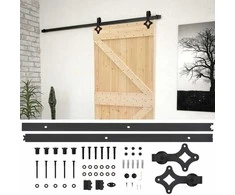 Slankios durys Natūrali ir juoda 80 x 210 cm
