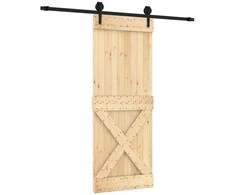 Slankios durys Natūrali ir juoda 80 x 210 cm