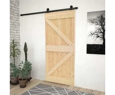 Slankios durys Natūrali ir juoda 80 x 210 cm