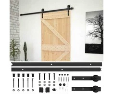 Slankios durys Natūrali ir juoda 80 x 210 cm