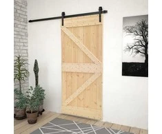 Slankios durys Natūrali ir juoda 80 x 210 cm