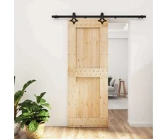 Slankios durys Natūrali ir juoda 80 x 210 cm