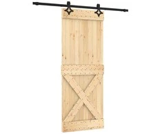 Slankios durys Natūrali ir juoda 80 x 210 cm