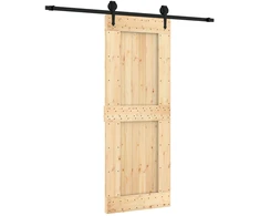 Slankios durys Natūrali ir juoda 80 x 210 cm