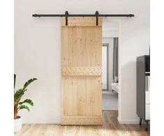 Slankios durys Natūrali ir juoda 80 x 210 cm