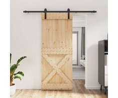 Slankios durys Natūrali ir juoda 85 x 210 cm