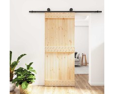Slankios durys Natūrali ir juoda 85 x 210 cm