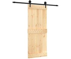 Slankios durys Natūrali ir juoda 85 x 210 cm