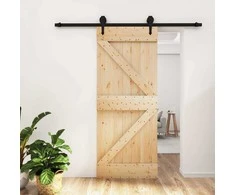 Slankios durys Natūrali ir juoda 85 x 210 cm