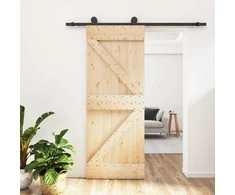 Slankios durys Natūrali ir juoda 85 x 210 cm