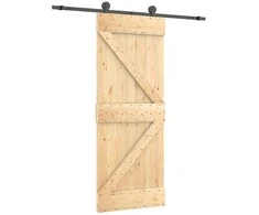 Slankios durys Natūrali ir juoda 85 x 210 cm