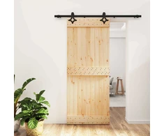 Slankios durys Natūrali ir juoda 85 x 210 cm
