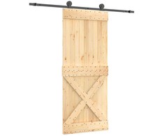 Slankios durys Natūrali ir juoda 85 x 210 cm