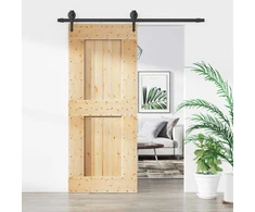 Slankios durys Natūrali ir juoda 85 x 210 cm
