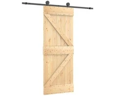 Slankios durys Natūrali ir juoda 85 x 210 cm