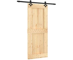 Slankios durys Natūrali ir juoda 85 x 210 cm