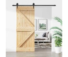 Slankios durys Natūrali ir juoda 85 x 210 cm