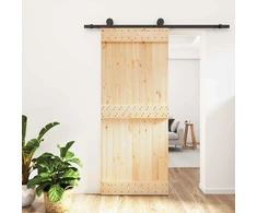 Slankios durys Natūrali ir juoda 85 x 210 cm