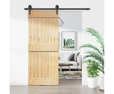 Slankios durys Natūrali ir juoda 85 x 210 cm