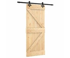 Slankios durys Natūrali ir juoda 85 x 210 cm