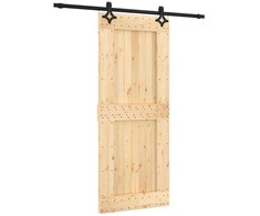 Slankios durys Natūrali ir juoda 85 x 210 cm