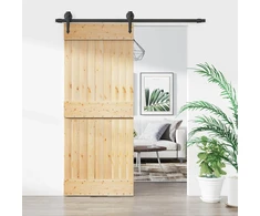 Slankios durys Natūrali ir juoda 85 x 210 cm