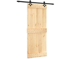 Slankios durys Natūrali ir juoda 85 x 210 cm