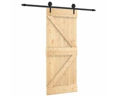 Slankios durys Natūrali ir juoda 85 x 210 cm