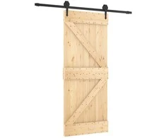 Slankios durys Natūrali ir juoda 85 x 210 cm