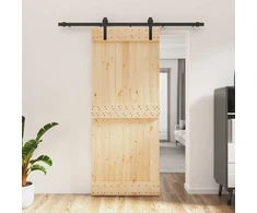 Slankios durys Natūrali ir juoda 85 x 210 cm