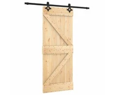 Slankios durys Natūrali ir juoda 85 x 210 cm