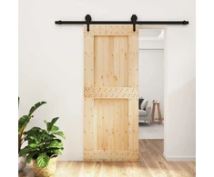 Slankios durys Natūrali ir juoda 85 x 210 cm