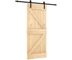 Slankios durys Natūrali ir juoda 85 x 210 cm