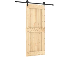 Slankios durys Natūrali ir juoda 85 x 210 cm