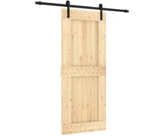 Slankios durys Natūrali ir juoda 85 x 210 cm