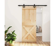Slankios durys Natūrali ir juoda 85 x 210 cm