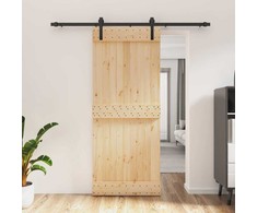 Slankios durys Natūrali ir juoda 85 x 210 cm