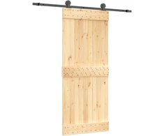 Slankios durys Natūrali ir juoda 85 x 210 cm
