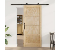 Slankios durys Natūrali ir juoda 86 x 198,5 cm