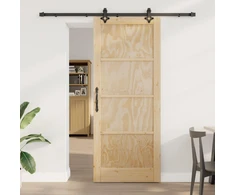 Slankios durys Natūrali ir juoda 86 x 211 cm
