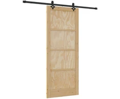 Slankios durys Natūrali ir juoda 86 x 211 cm