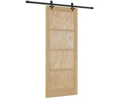 Slankios durys Natūrali ir juoda 86 x 211 cm