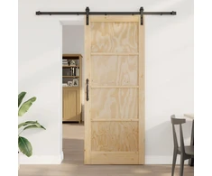 Slankios durys Natūrali ir juoda 86 x 211 cm