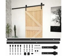 Slankios durys Natūrali ir juoda 90 x 210 cm