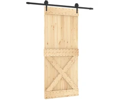 Slankios durys Natūrali ir juoda 90 x 210 cm