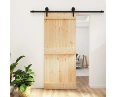 Slankios durys Natūrali ir juoda 90 x 210 cm